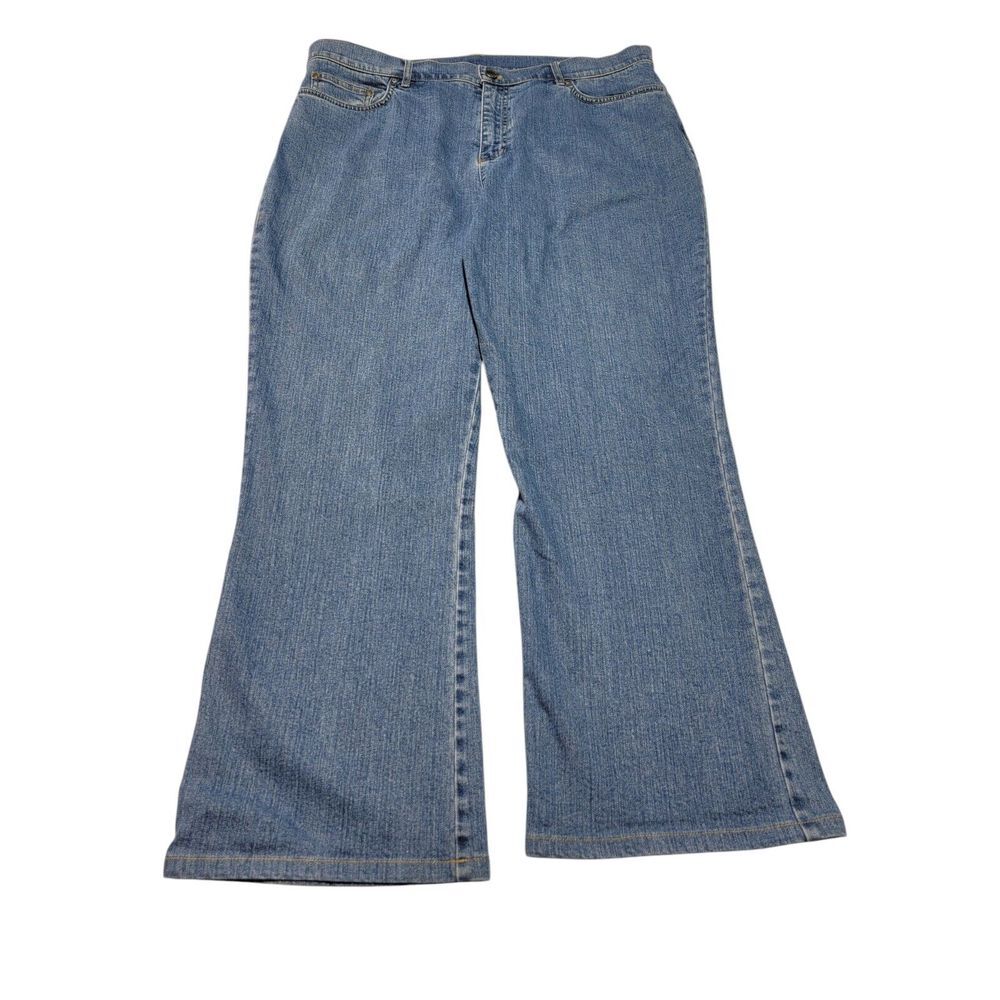 Jones New York Signature Womens Size 16 Stretch Bootcut Denim Blue Jeans‎